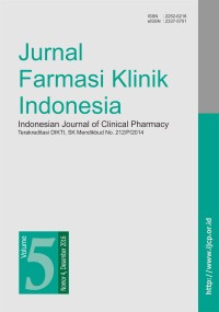 Image of Jurnal Farmasi Klinik Indonesia Volume 5, Nomor 4, Desember 2016