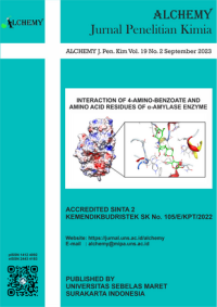 Alchemy Jurnal Penelitian Kimia Volume 19 Nomor 2 September 2023