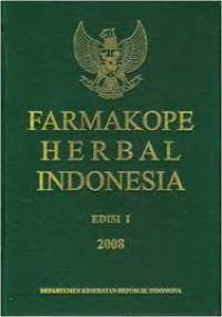 Farmakope Herbal Indonesia Edisi I Tahun 2008